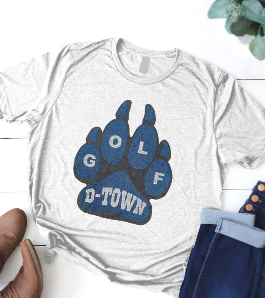 Detroit Lions Golf Wang D-Town Blue Foam Paw T-Shirt