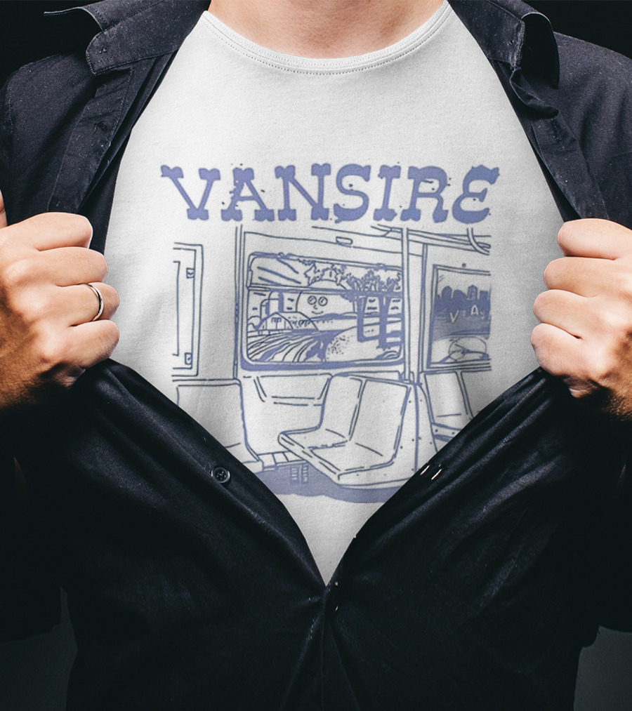 Vansire Subway Train Sketch T-Shirt