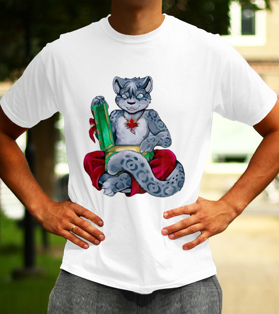 Canadian Christmas Furry Snow Leopard Holiday Fun T-Shirt
