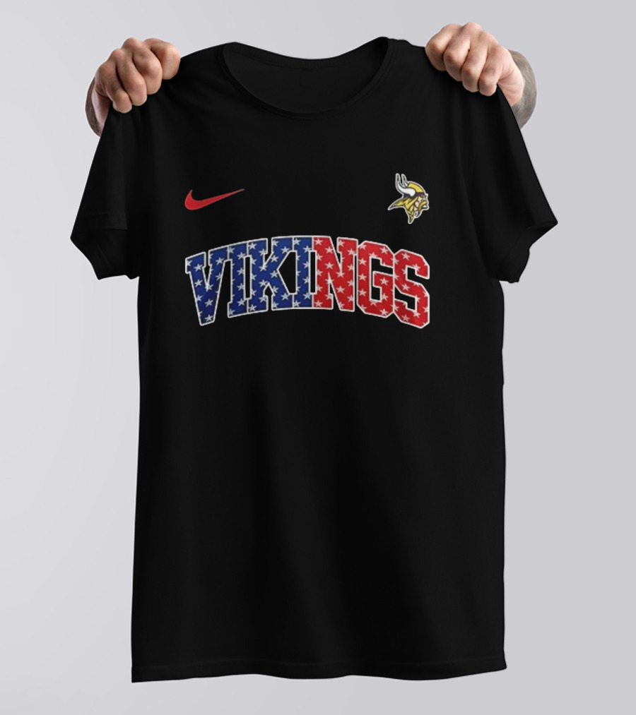 Nike Minnesota Vikings VIKINGS Never Forget January 6th 2021 Stars And Stripes T-Shirt