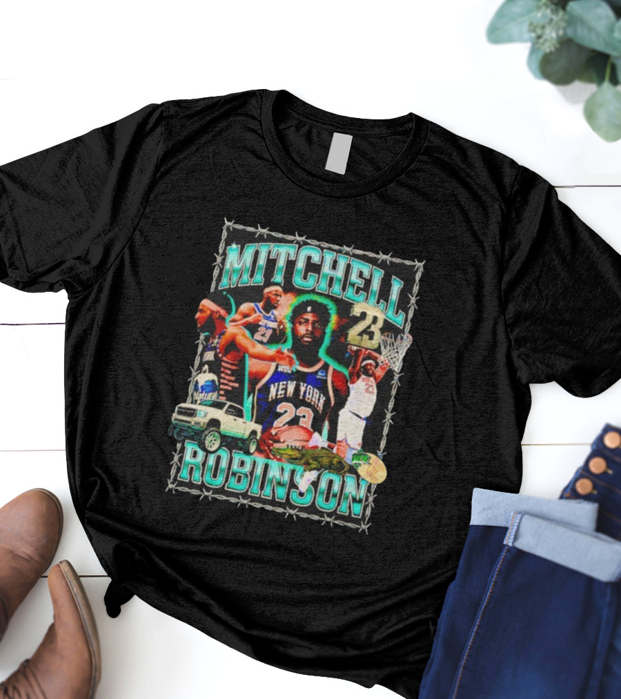 Mitchell Robinson 23 New York Knicks Basketball Player Highlights T-Shirt
