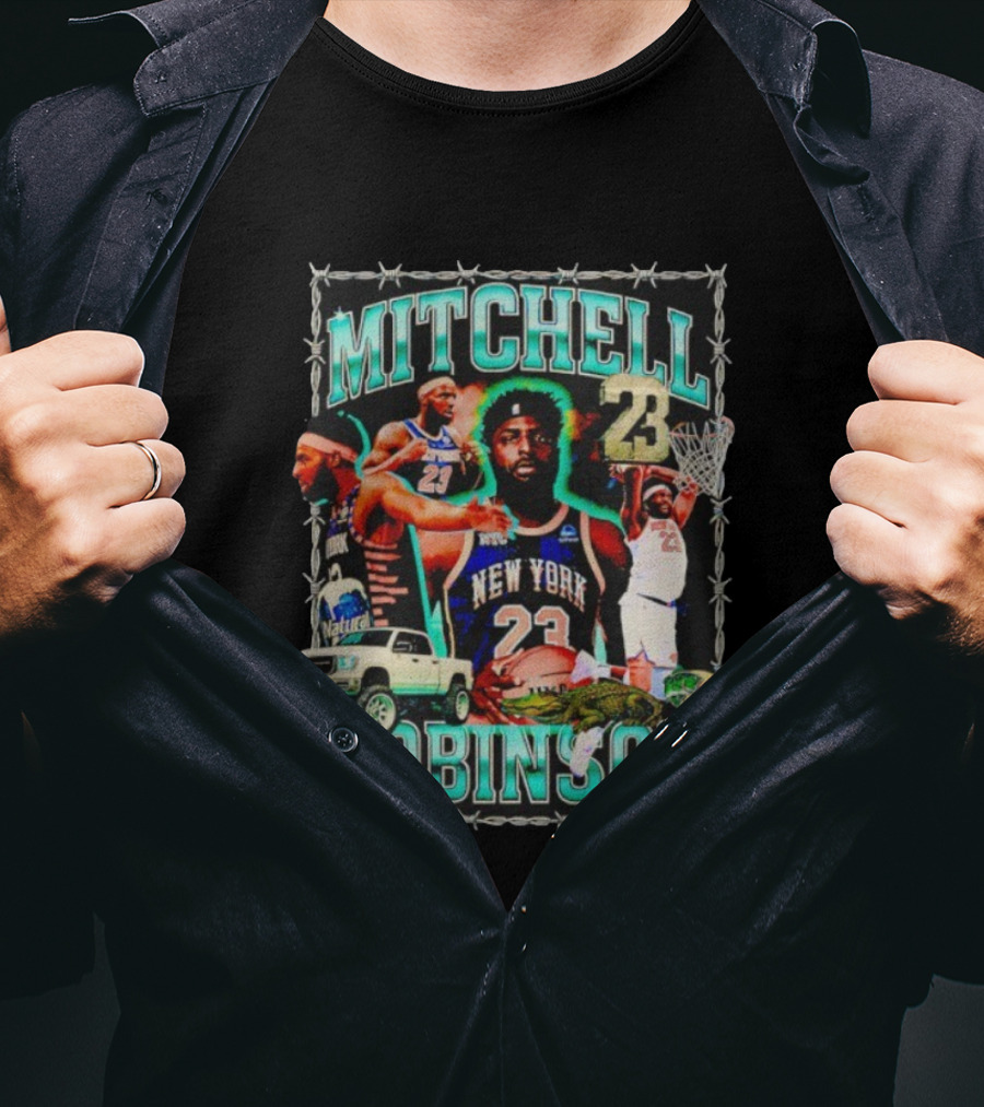 Mitchell Robinson 23 New York Knicks Basketball Player Highlights T-Shirt