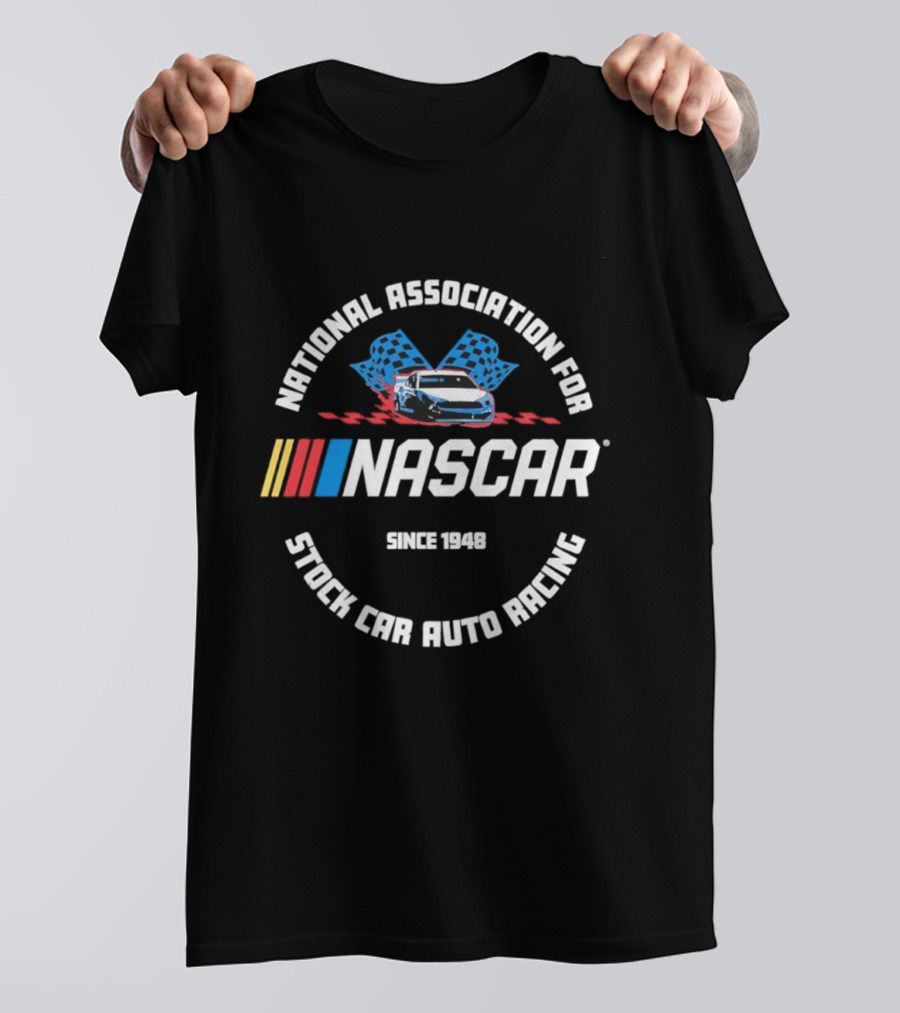 NASCAR National Association Stock Car Auto Racing Since 1948 Racing Flags T-Shirt