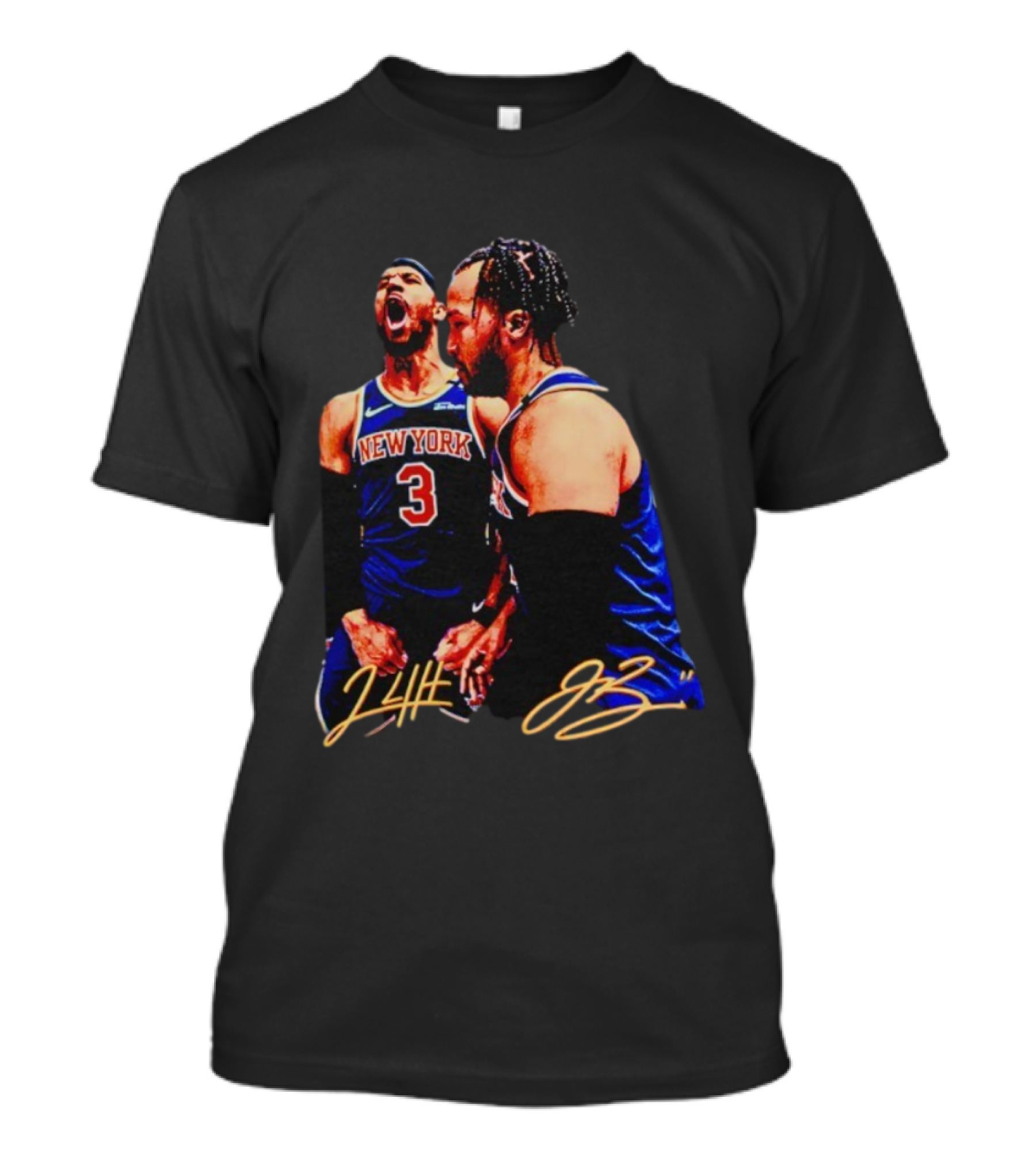 New York Knicks Basketball Number 3 Signature T-Shirt