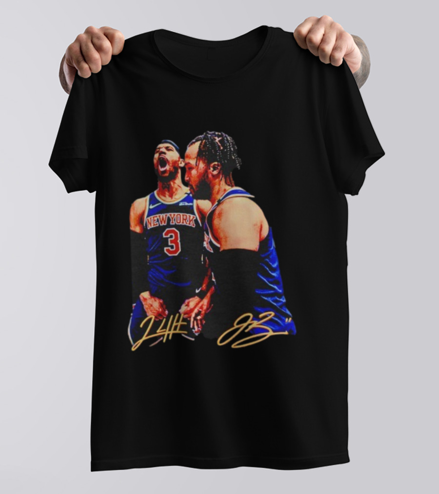 New York Knicks Basketball Number 3 Signature T-Shirt