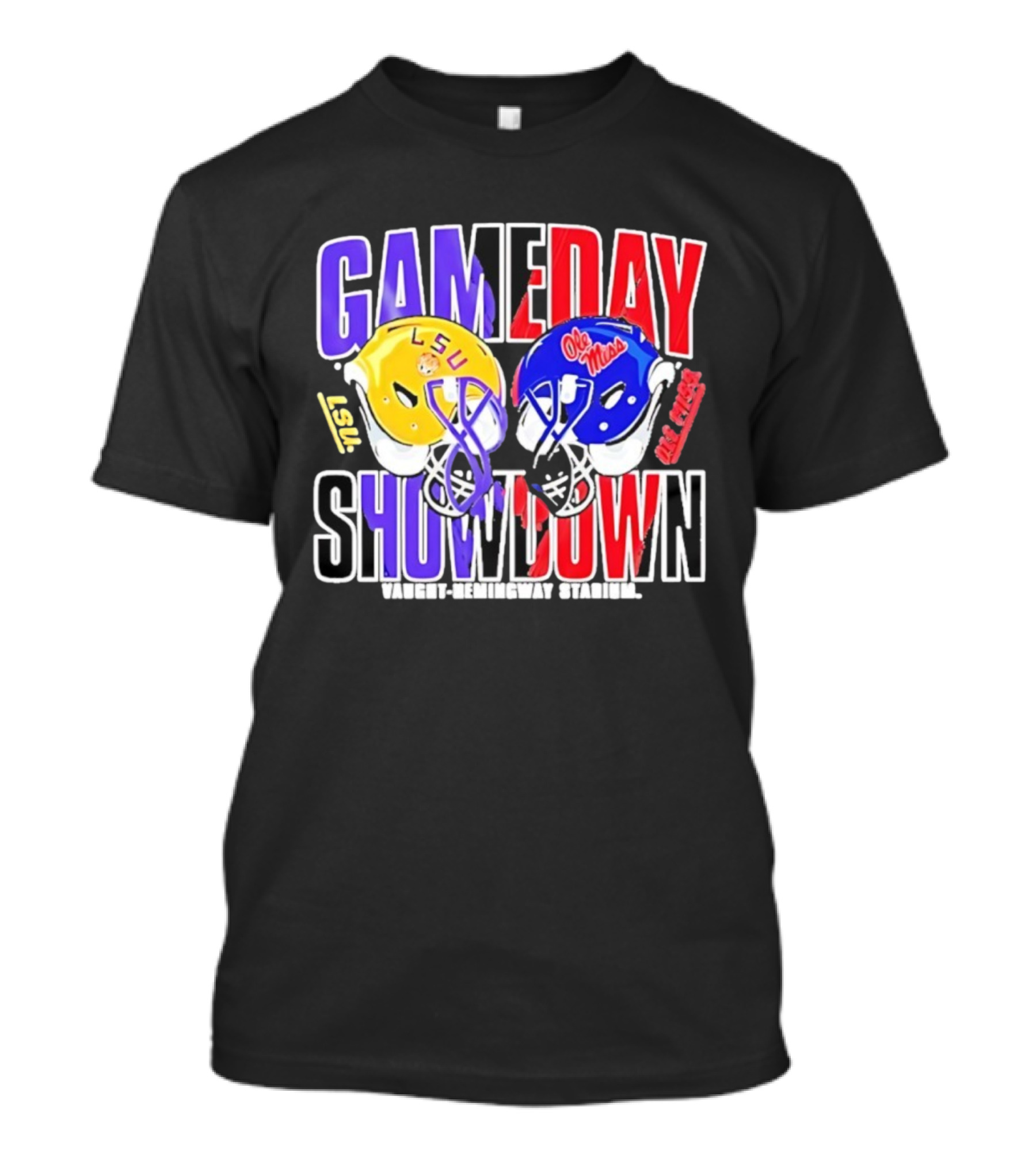 Ole Miss Rebels Vs LSU Tigers Gameday Showdown Vaught Hemingway Stadium 2025 T-Shirt
