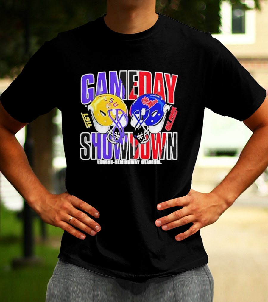 Ole Miss Rebels Vs LSU Tigers Gameday Showdown Vaught Hemingway Stadium 2025 T-Shirt