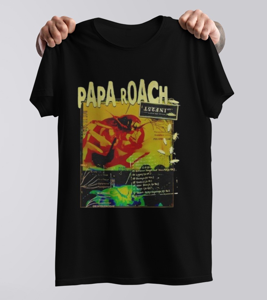 Papa Roach Infest 25 Commemorative Scraps Collage T-Shirt