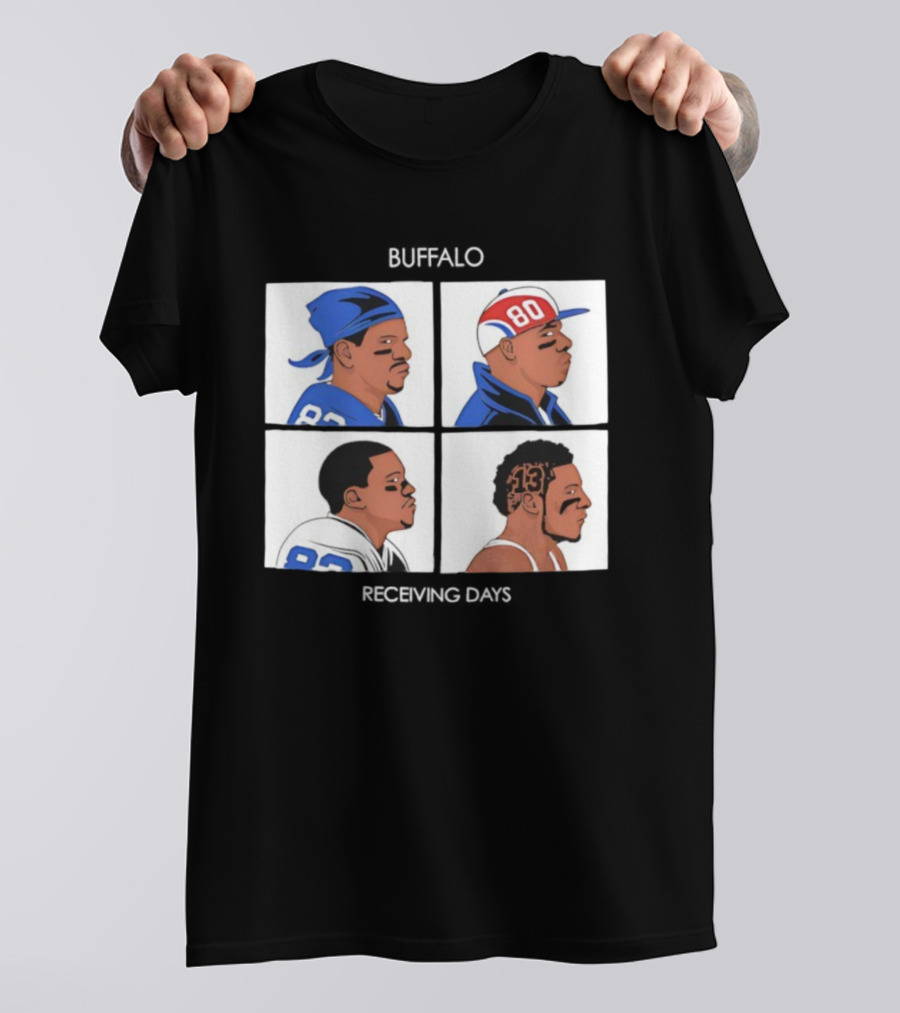 Buffalo Receiving Days 80 82 13 Players Illustration T-Shirt