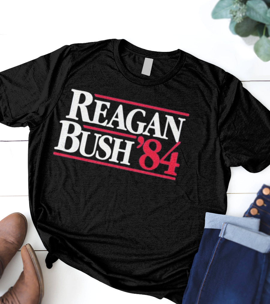 Reagan Bush 1984 Campaign Election Historical Political Memorabilia T-Shirt