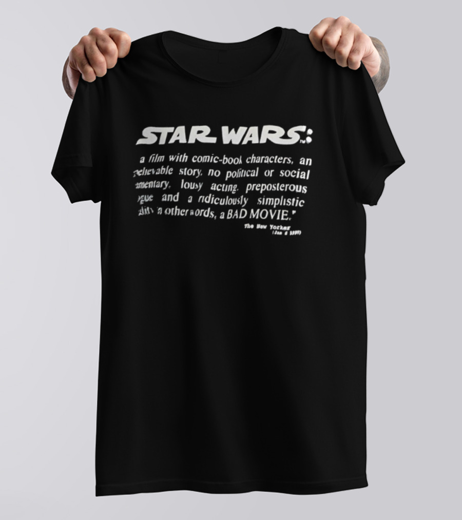 Star Wars Film Comic-Book Characters Review By The New Yorker Magazine T-Shirt