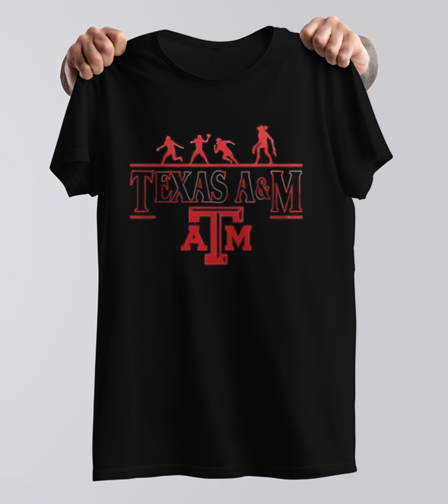 Texas A&M Stranger Things Crossover Fan Favorite Silhouette T-Shirt