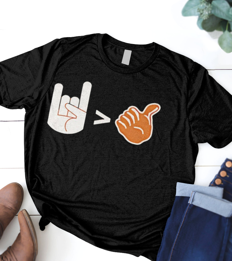 Texas Longhorns Hook ’em Hand Gesture Greater Thumbs Up Symbol 2025 T-Shirt