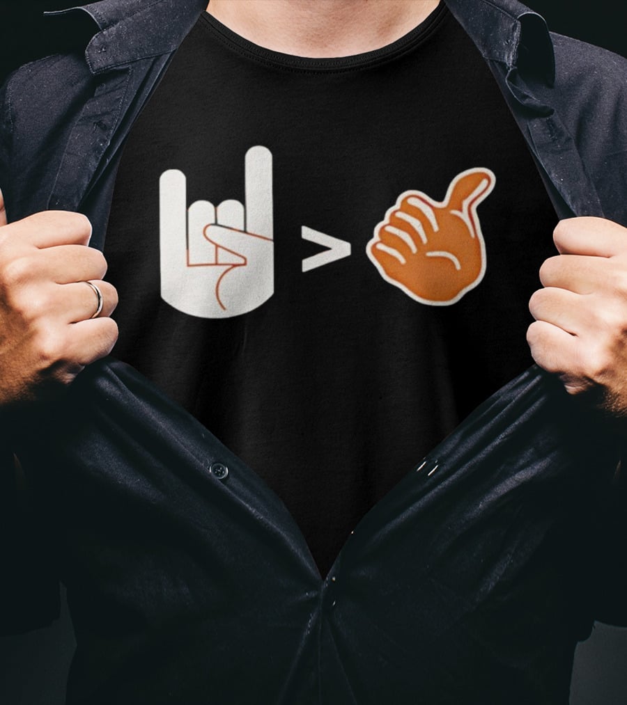 Texas Longhorns Hook ’em Hand Gesture Greater Thumbs Up Symbol 2025 T-Shirt