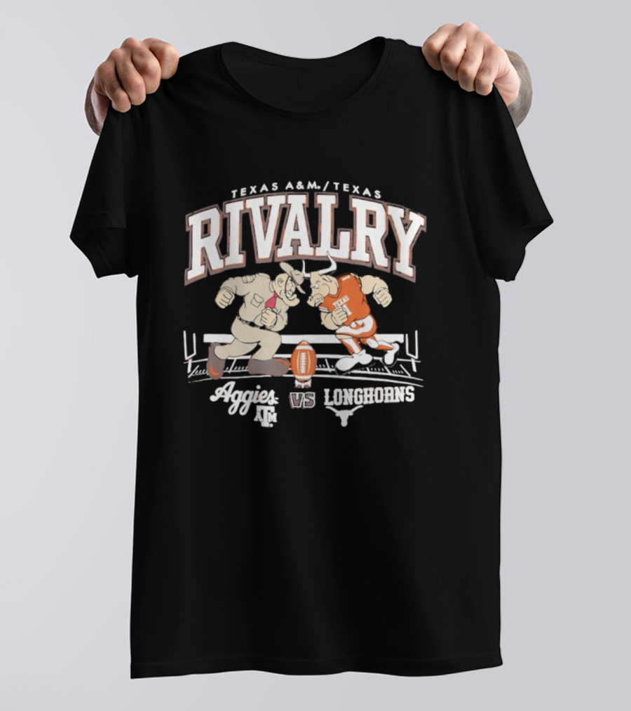 Texas A&M Texas Rivalry Aggies Vs Longhorns Football 2025 T-Shirt