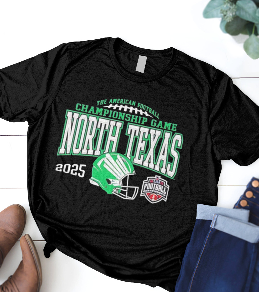 The American Football Championship Game North Texas 2025 Football Helmet T-Shirt