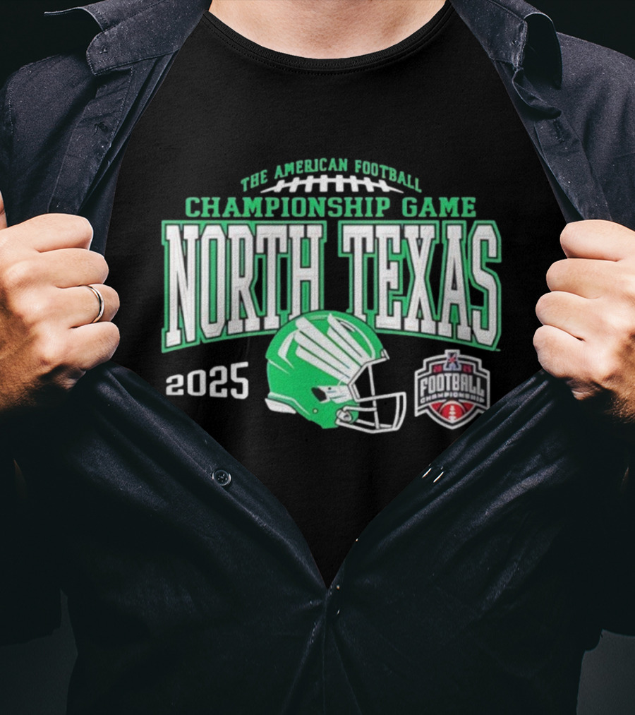 The American Football Championship Game North Texas 2025 Football Helmet T-Shirt