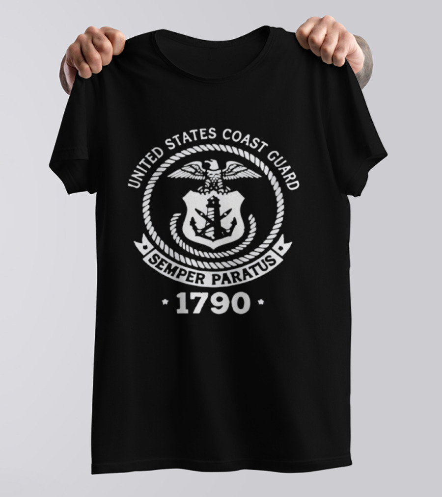 United States Coast Guard Semper Paratus 1790 Emblem T-Shirt