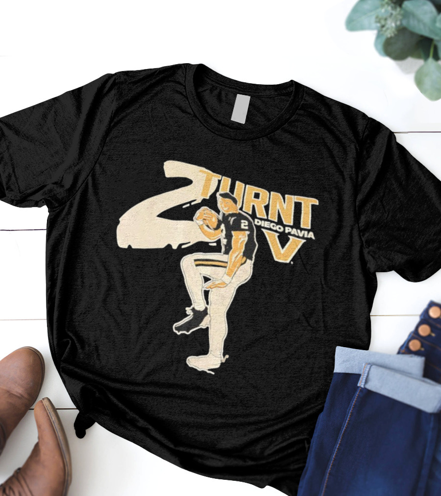 2Turnt Vanderbilt Diego Pavia Football Player T-Shirt