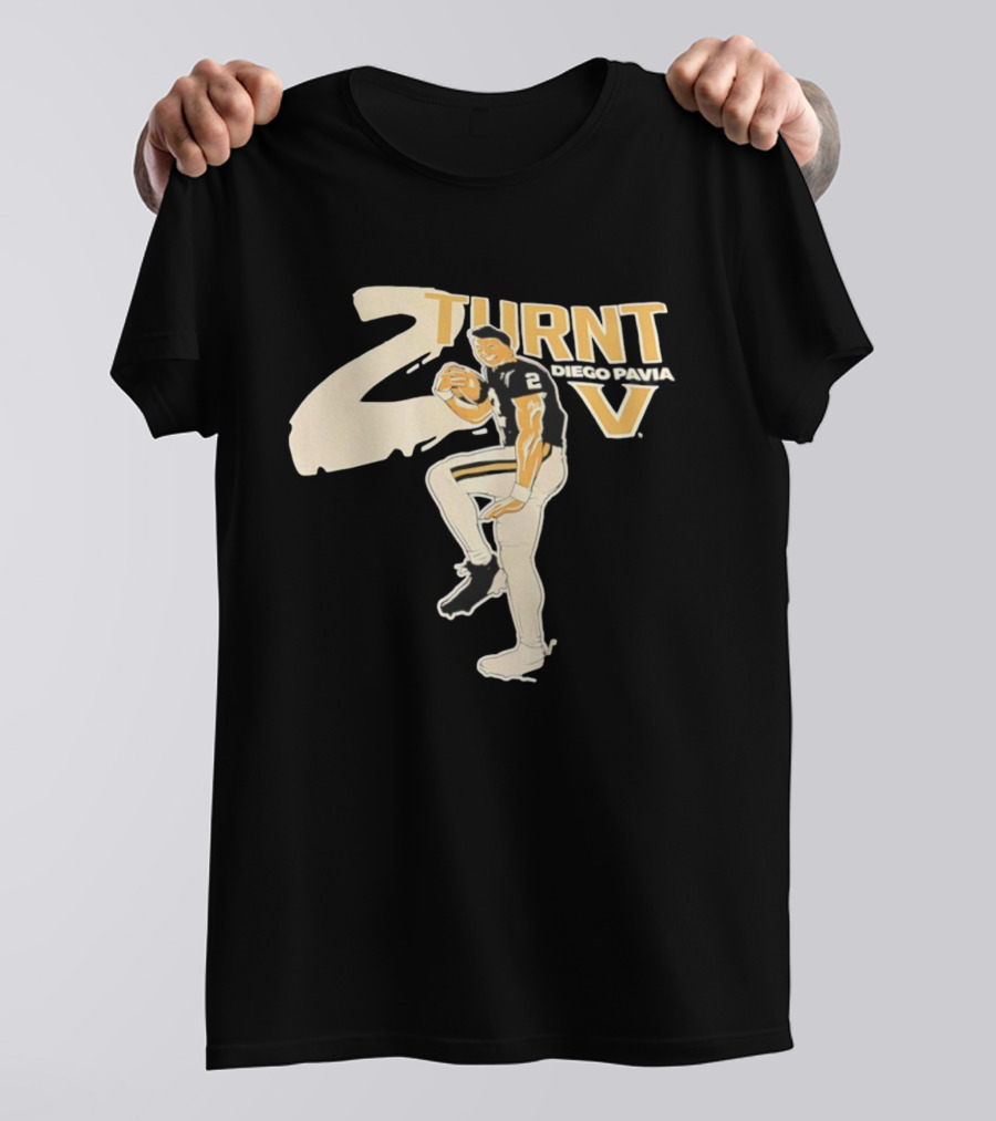 2Turnt Vanderbilt Diego Pavia Football Player T-Shirt