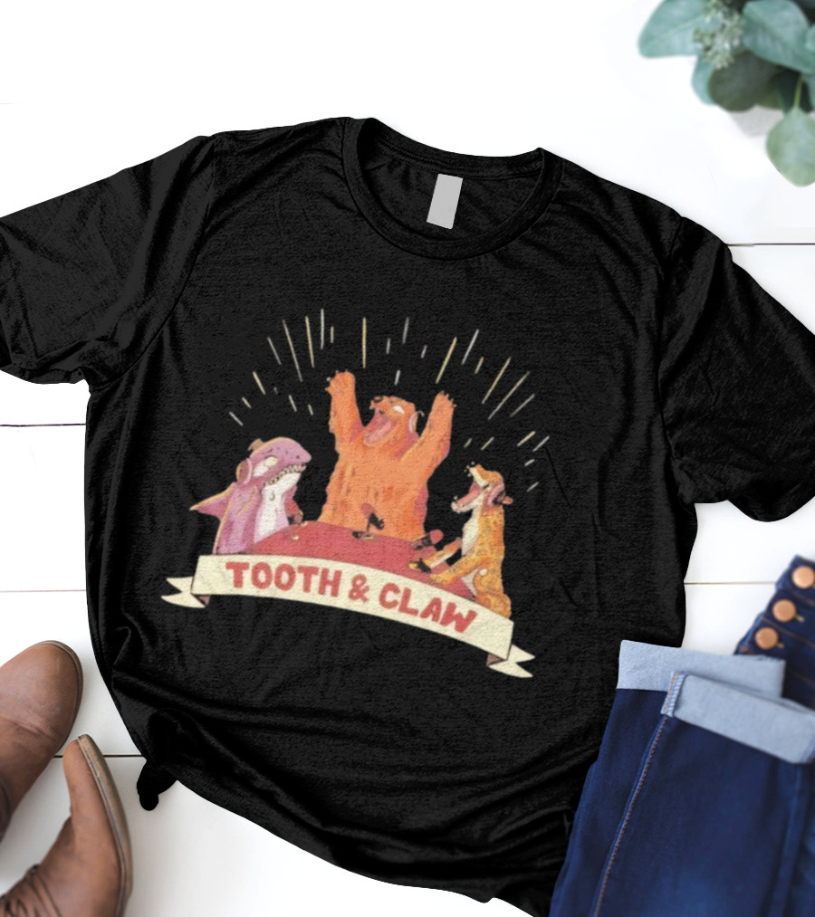 Tooth And Claw Podcast Animal Trio Doppleganger T-Shirt