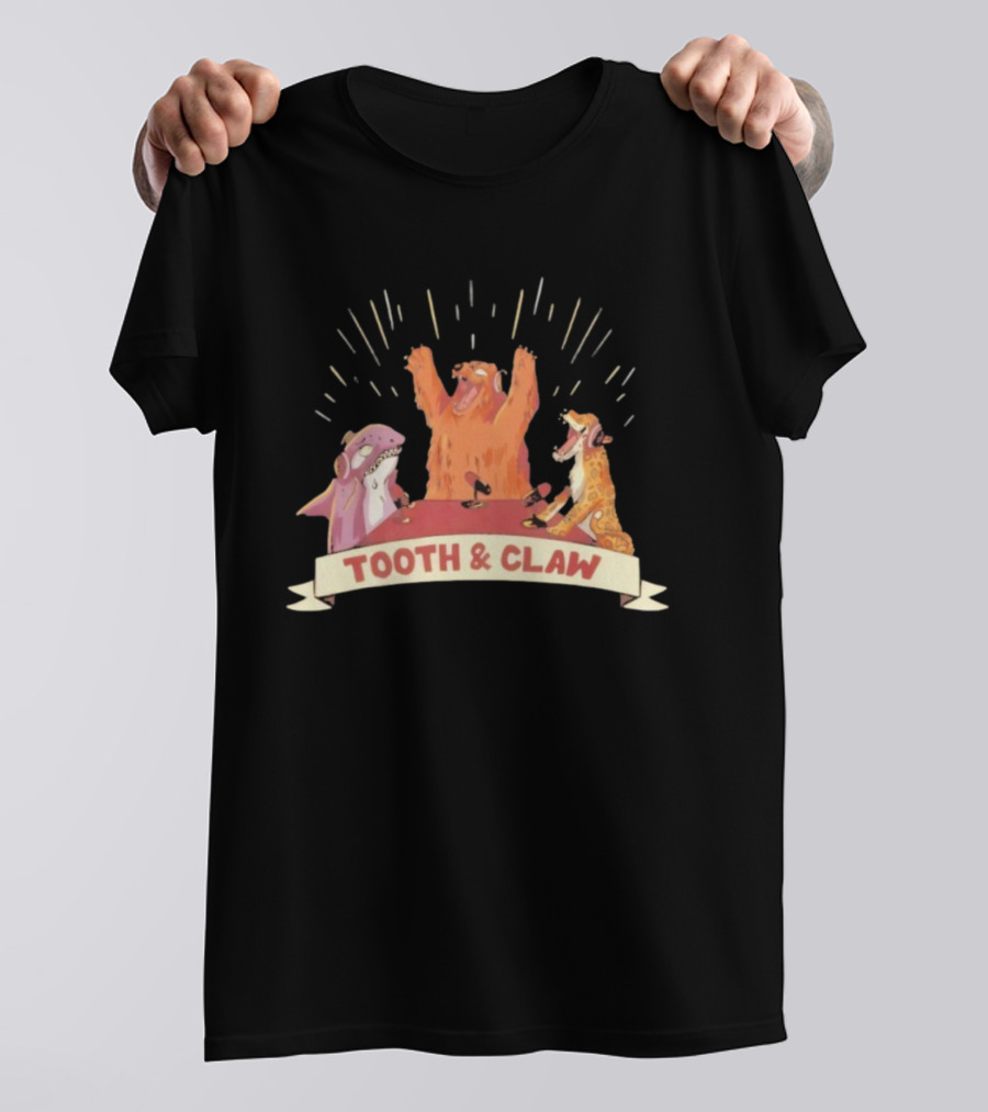 Tooth And Claw Podcast Animal Trio Doppleganger T-Shirt