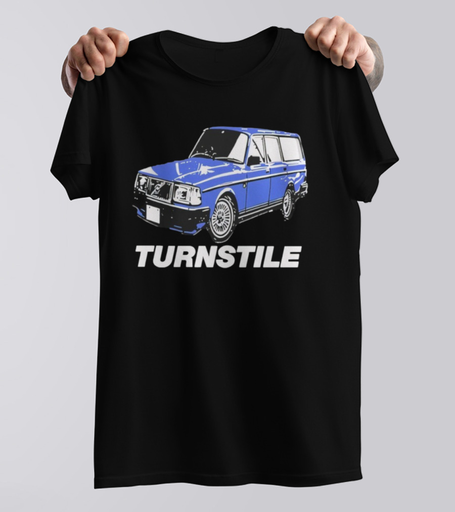 Turnstile Volvo Car Blue Illustration T-Shirt