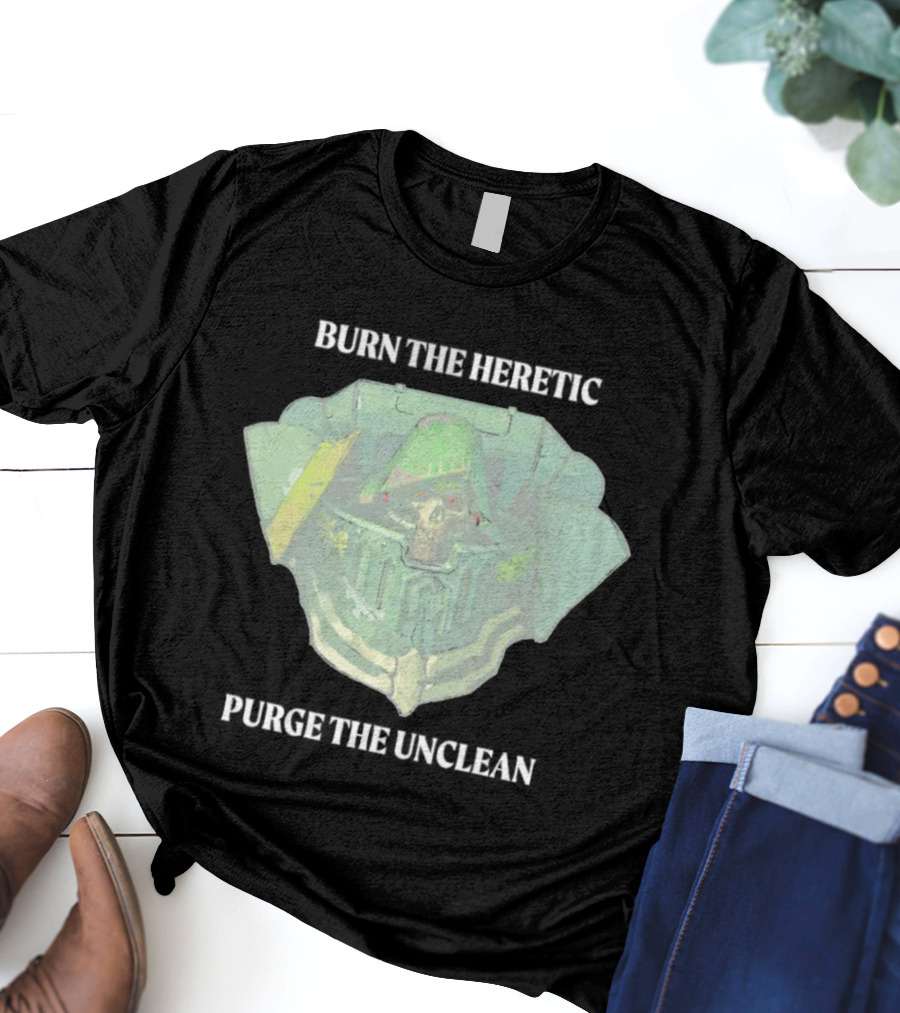 Burn The Heretic Purge The Unclean Skull Armor Art Style T-Shirt