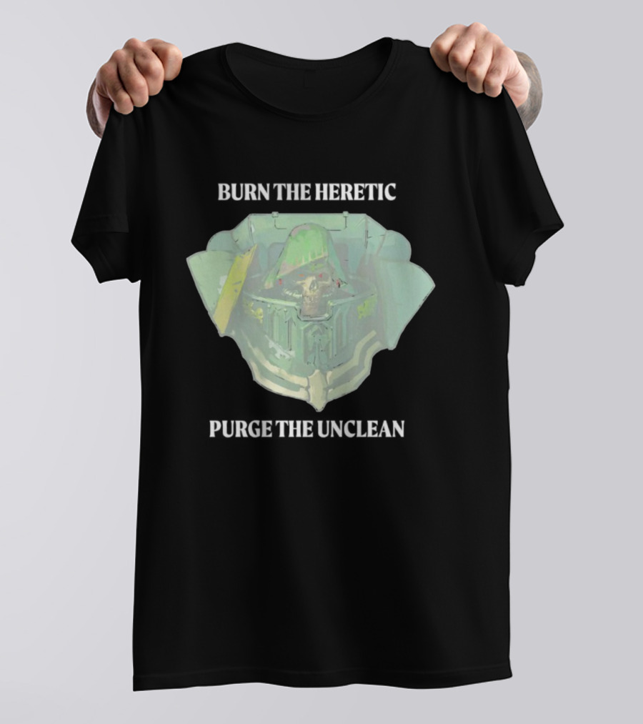 Burn The Heretic Purge The Unclean Skull Armor Art Style T-Shirt
