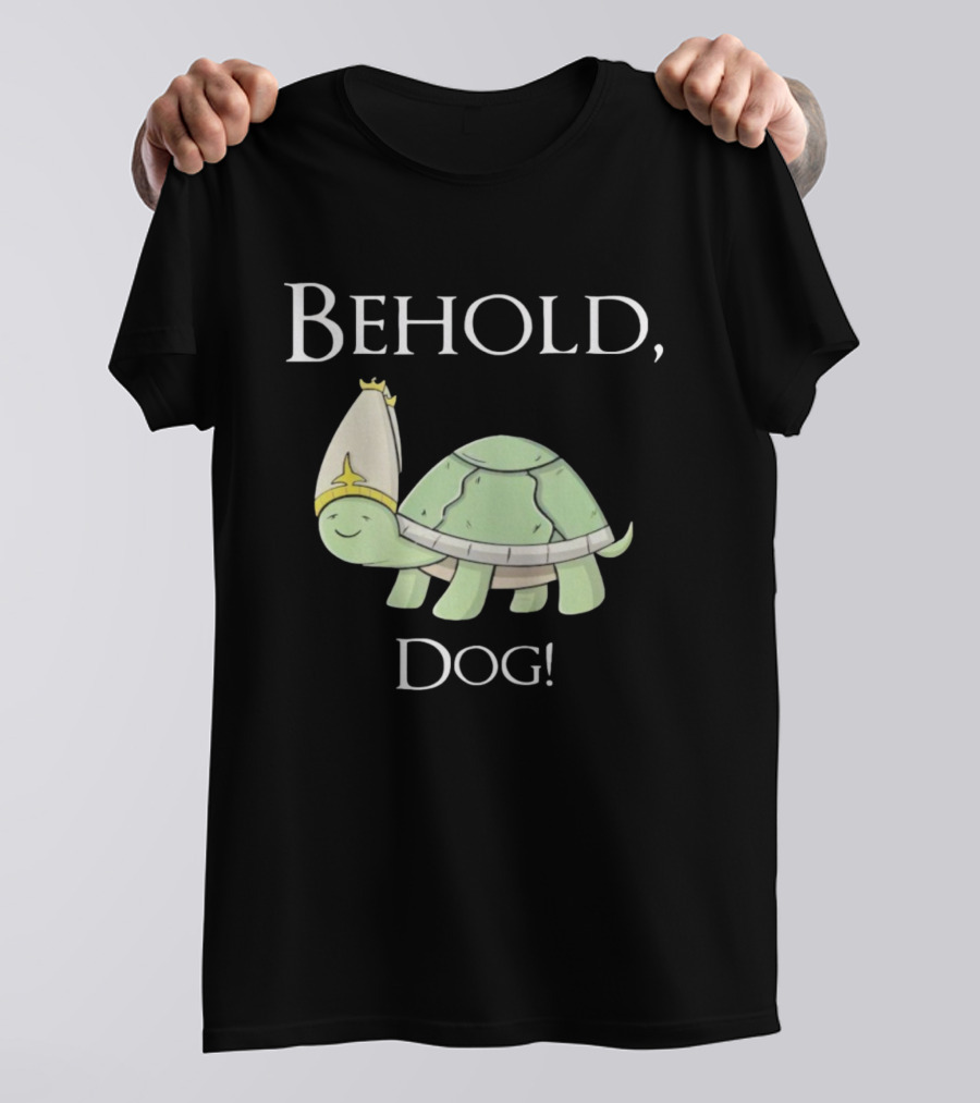 Behold Dog Turtle Wearing Bishop Hat T-Shirt