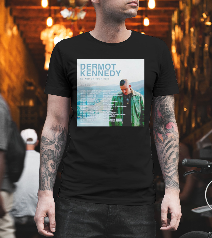 Dermot Kennedy EU And UK Tour 2026 With Special Guests Amble Concert Dates And Locations T-Shirt