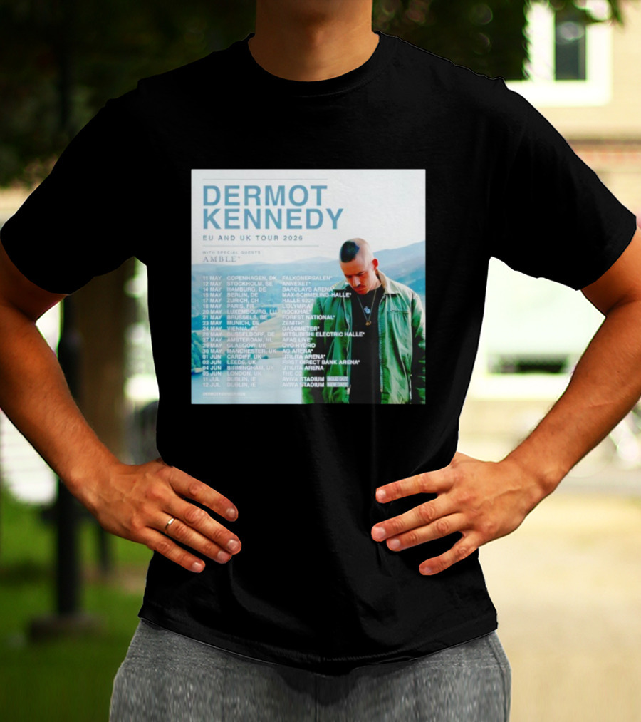 Dermot Kennedy EU And UK Tour 2026 With Special Guests Amble Concert Dates And Locations T-Shirt