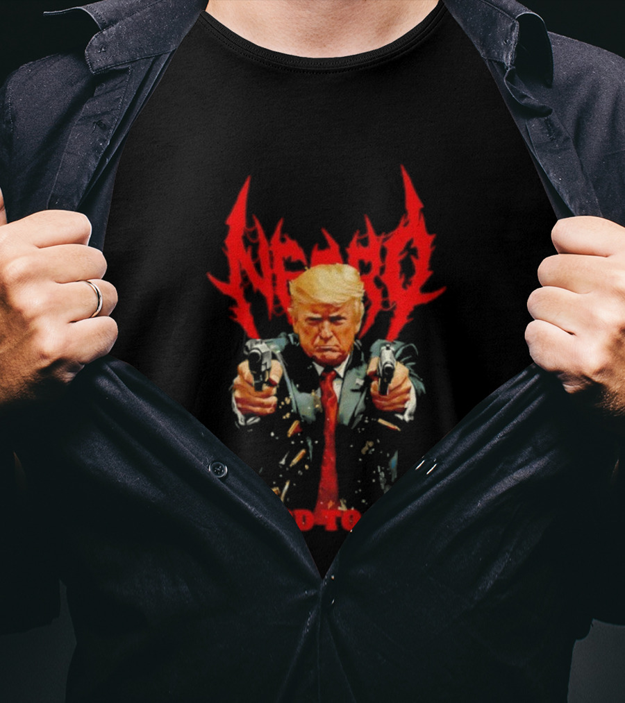 Donald Trump Necro Hard To Kill Two Handguns T-Shirt