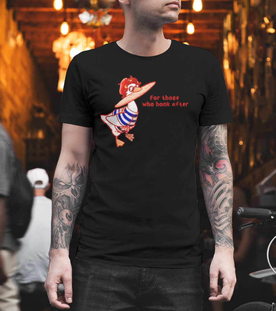 Goosetave For Those Who Honk After Goose In Glasses And Striped T-Shirt