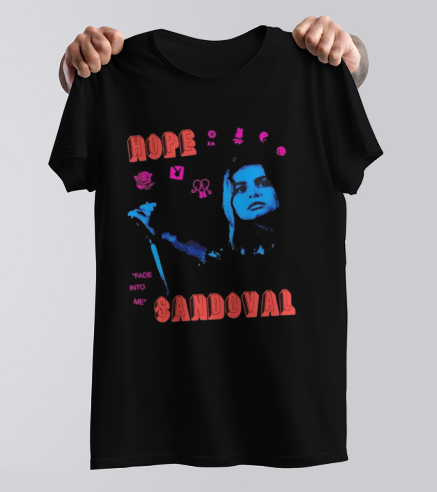 Hope Sandoval Fade Into Me Blue Artistic Portrait Theme T-Shirt