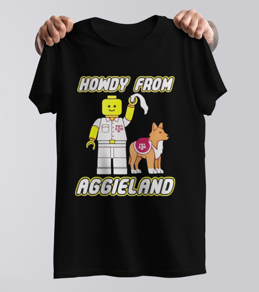 Howdy From Aggieland Texas A&M Character And Dog T-Shirt