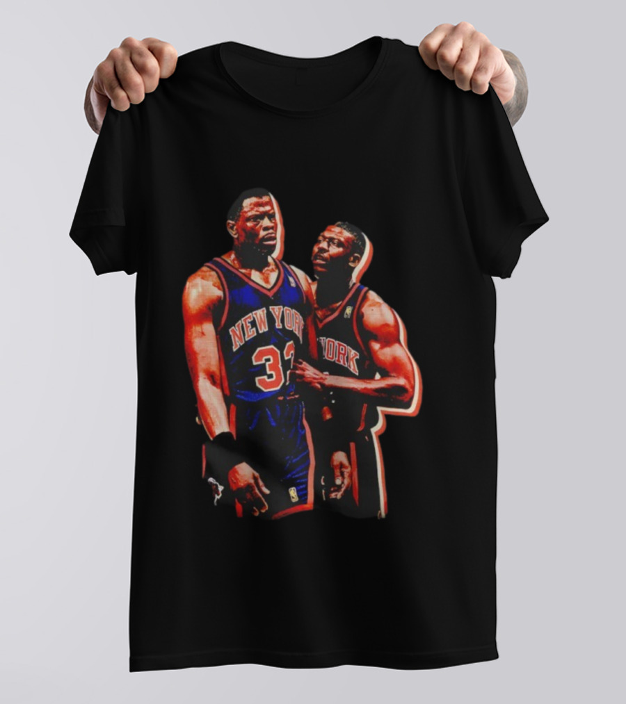 New York Knicks John Starks Patrick Ewing Basketball Team 32 Jersey T-Shirt