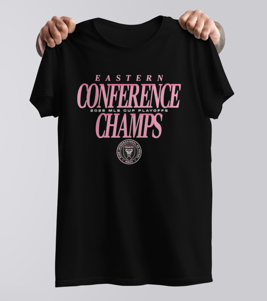 Inter Miami Eastern Conference Champs 2025 MLS Victory T-Shirt