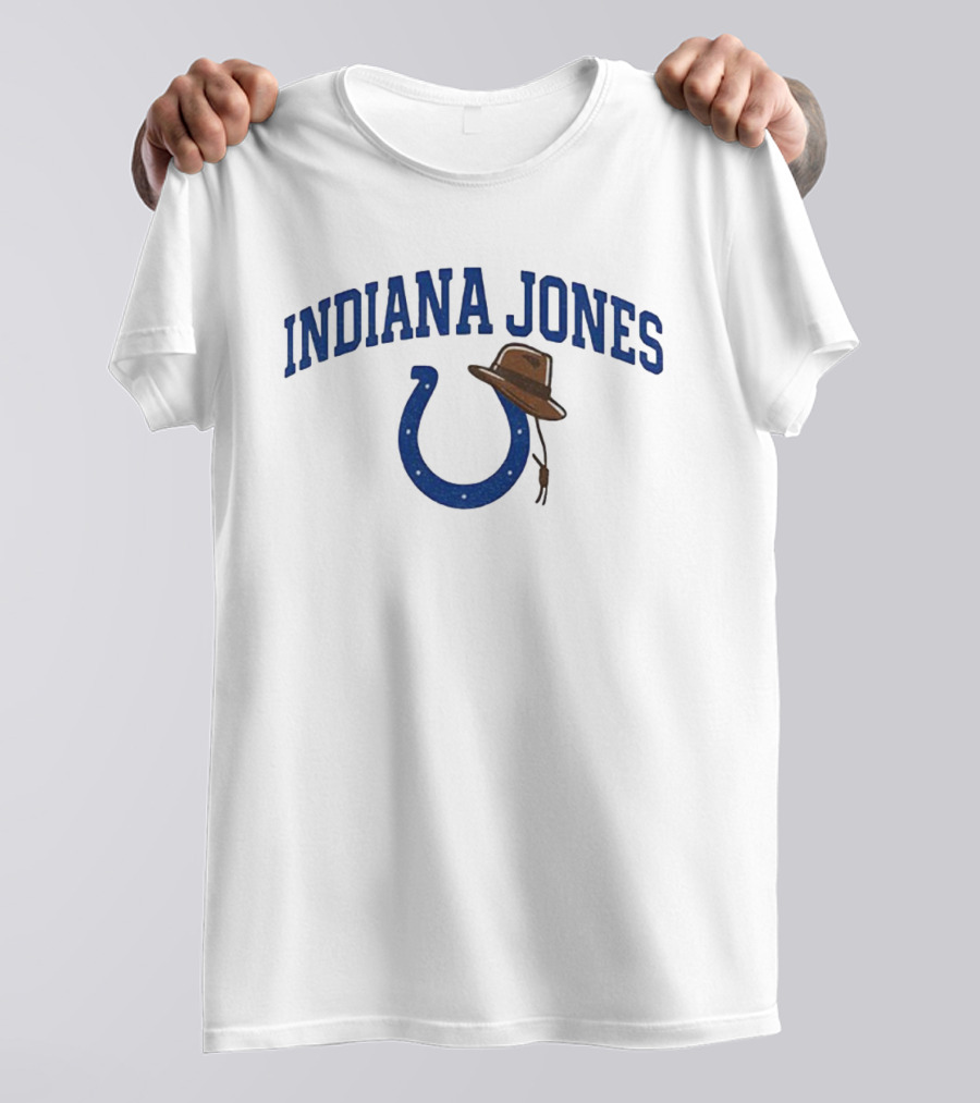 Indiana Jones Colts Hat Horseshoe Retro Style T-Shirt