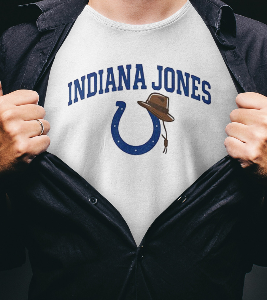 Indiana Jones Colts Hat Horseshoe Retro Style T-Shirt