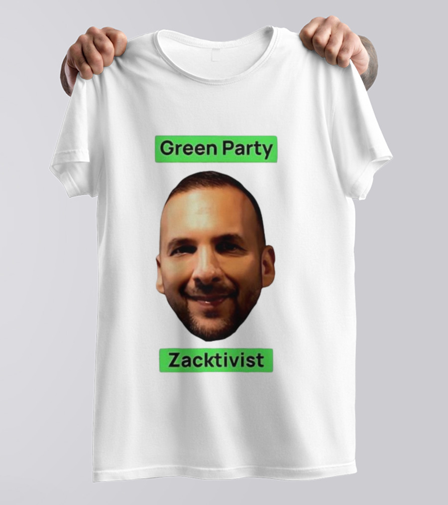 Green Party Zacktivist Face Graphic T-Shirt