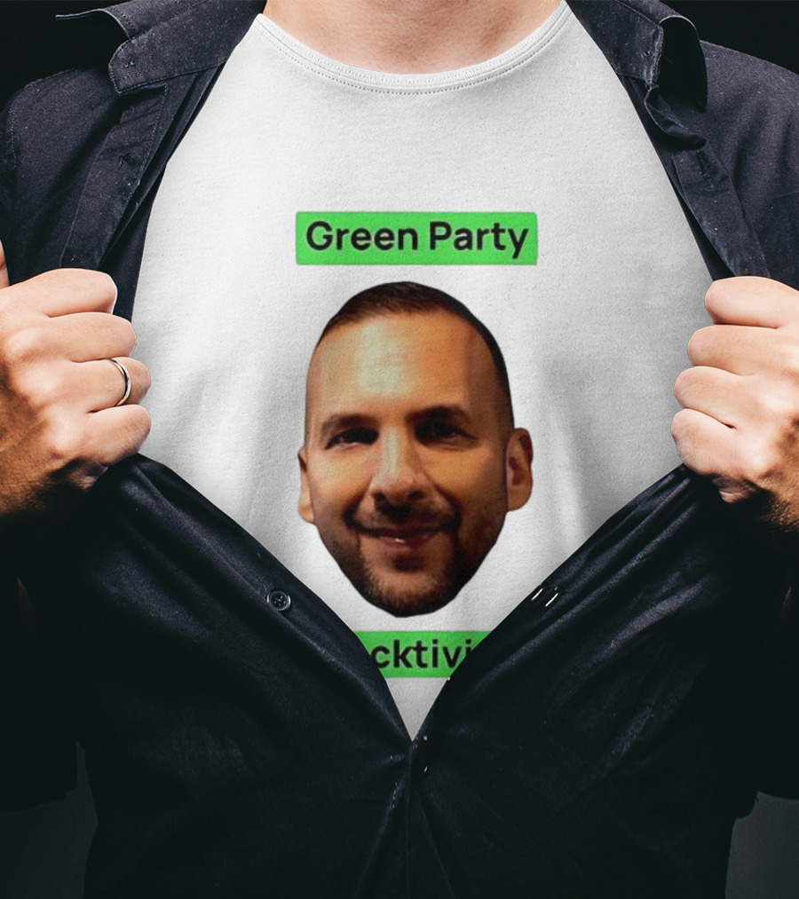 Green Party Zacktivist Face Graphic T-Shirt