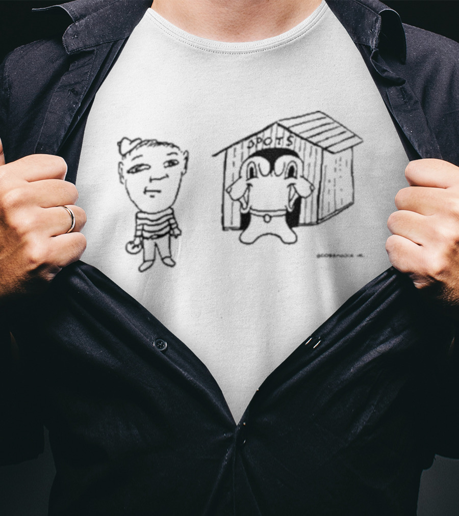 Goobsmooch Spots House Character Drawing T-Shirt