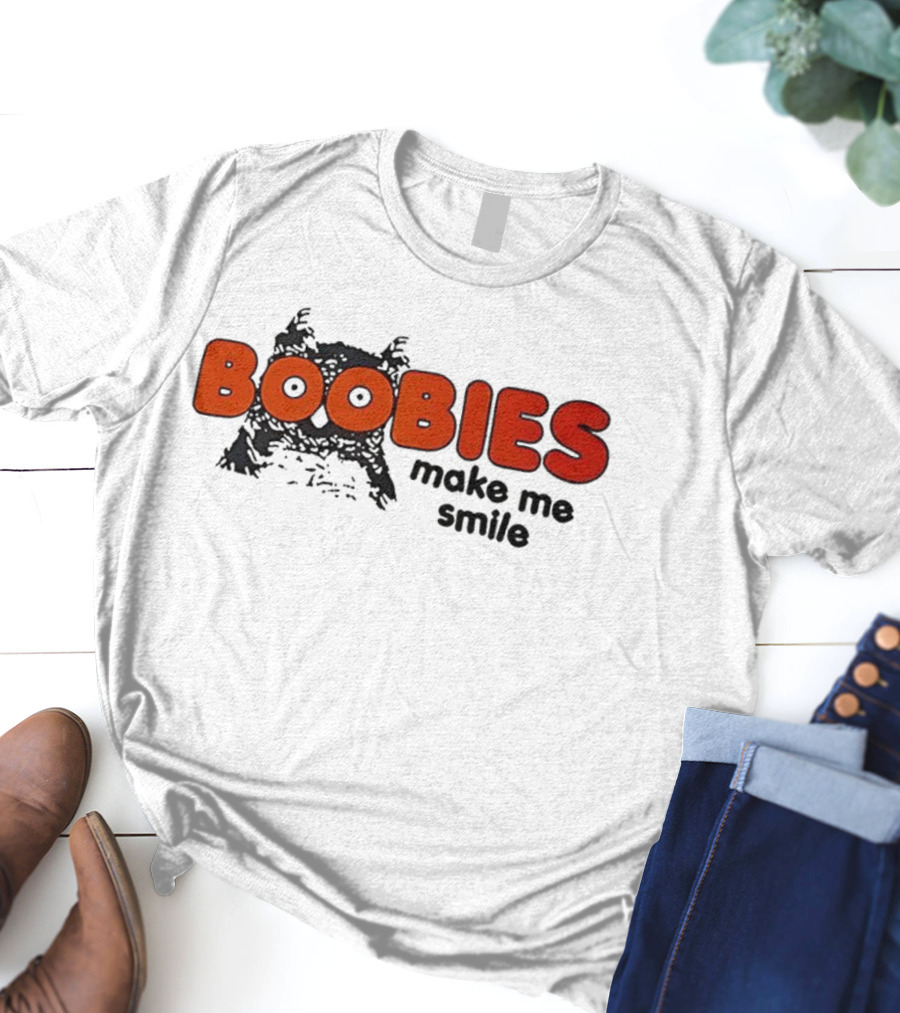 BOOBIES Make Me Smile Owl Hooters T-Shirt