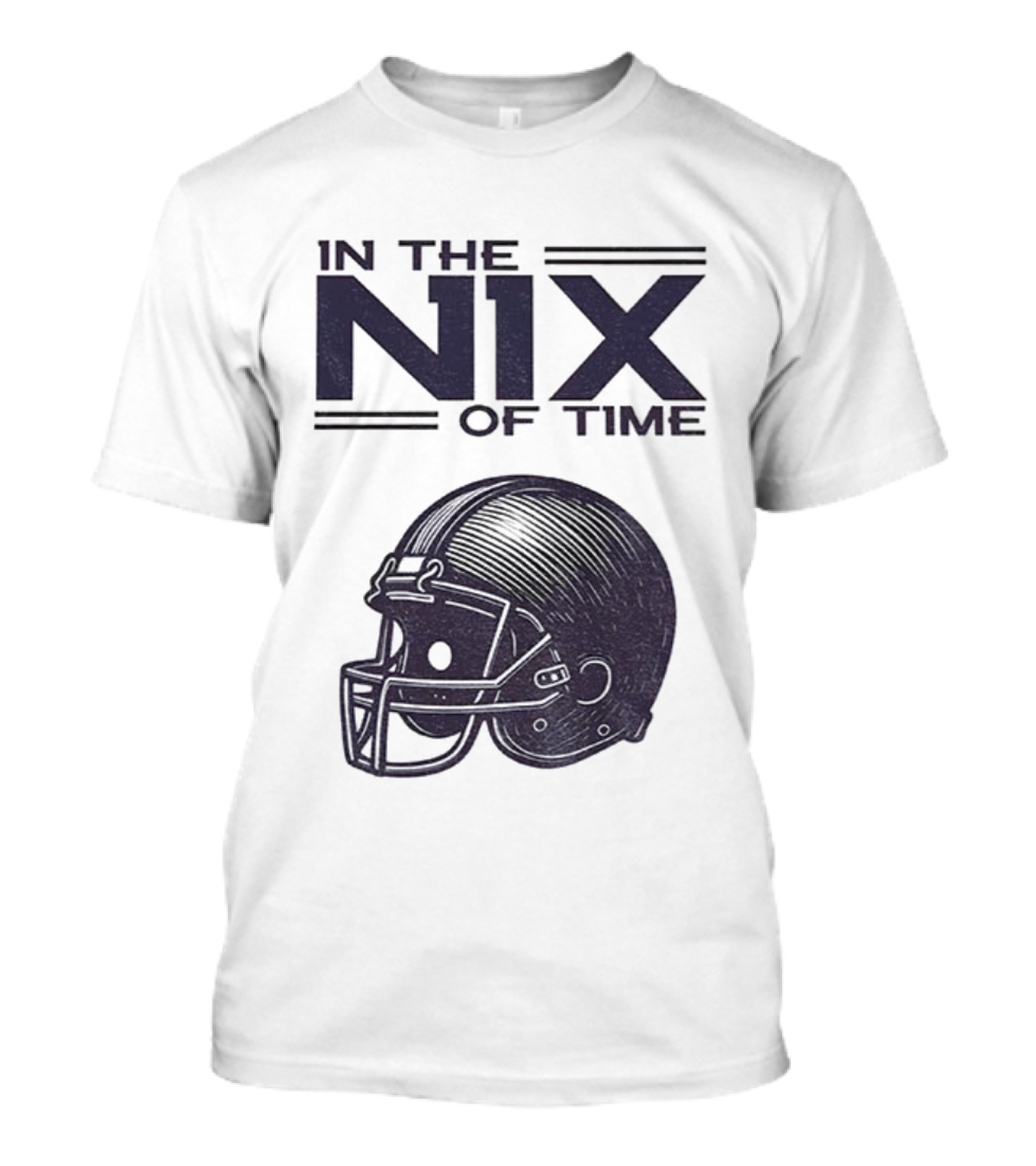 In The Nix Of Time Bo Nix Denver Broncos Football Helmet T-Shirt
