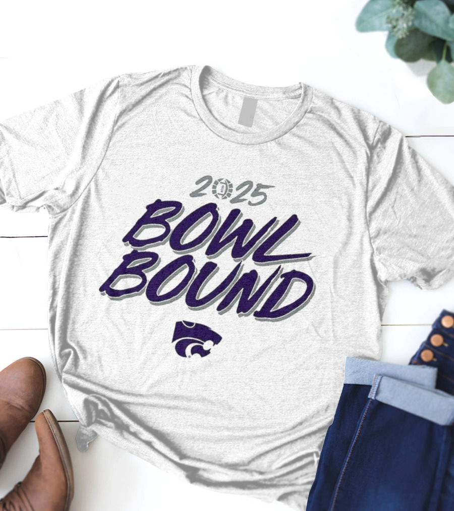 2025 Kansas State Wildcats Bowl Bound Wildcats Icon T-Shirt