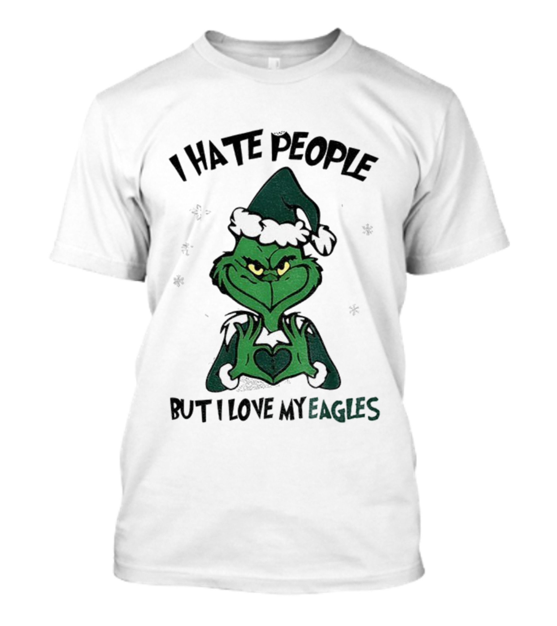 Philadelphia Football Grinch I Hate People But I Love My Eagles Christmas T-Shirt
