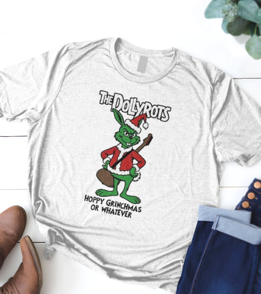 The Dollyrots Hoppy Grinchmas Festive Santa Bunny T-Shirt