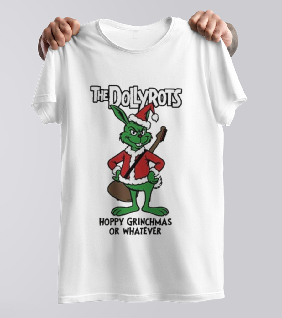 The Dollyrots Hoppy Grinchmas Festive Santa Bunny T-Shirt