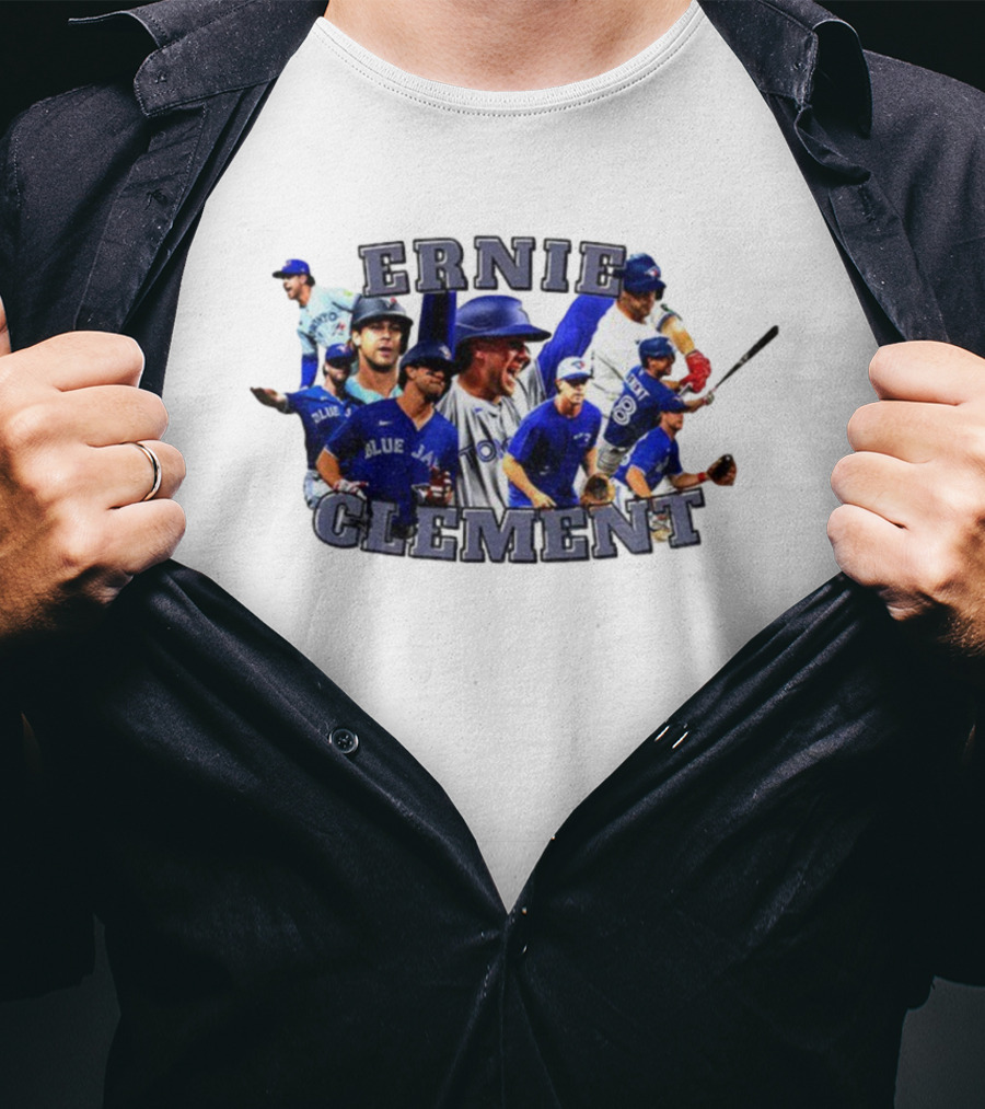 Ernie Clement Toronto Blue Jays Baseball Player Collage T-Shirt